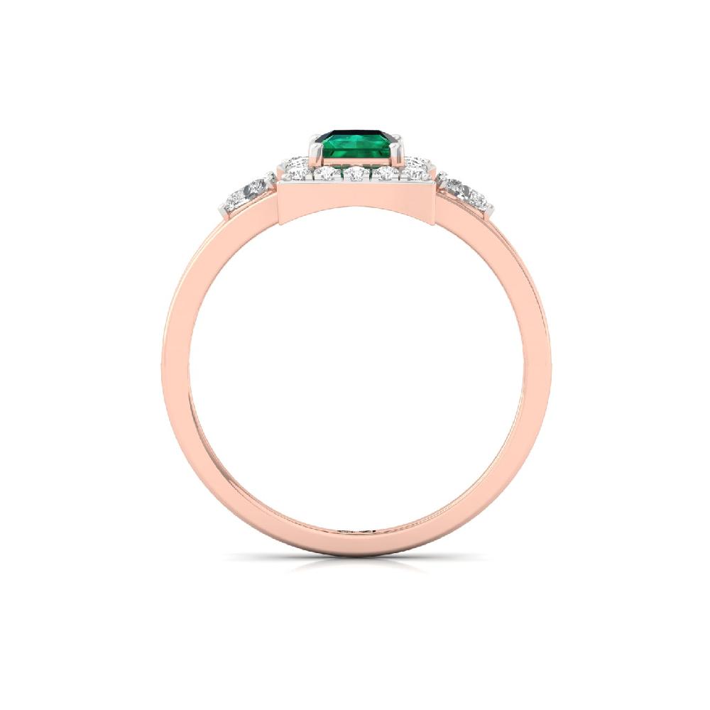 Gleam & Grace CVD Diamond halo Solitaire Ring
