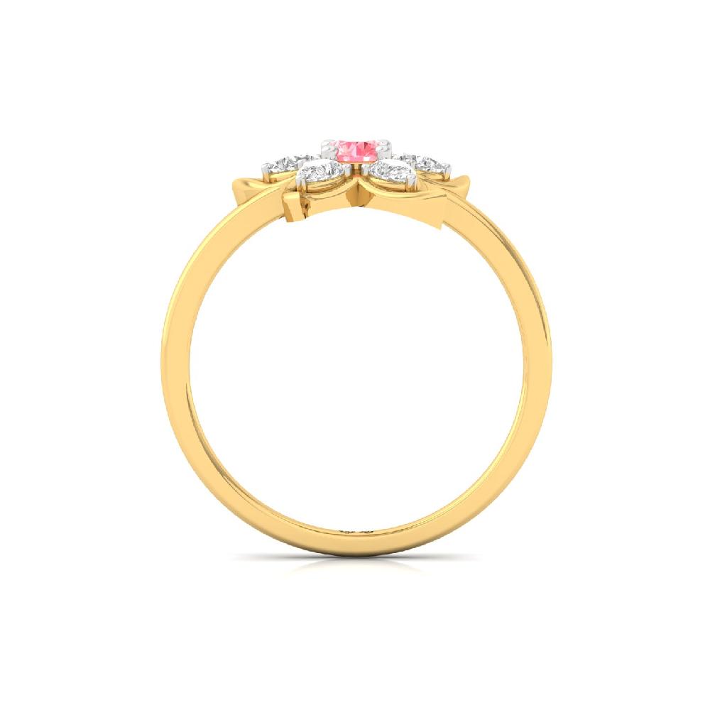 Signature Sparkle Round Cut , Pear Cut CVD Diamond Ring