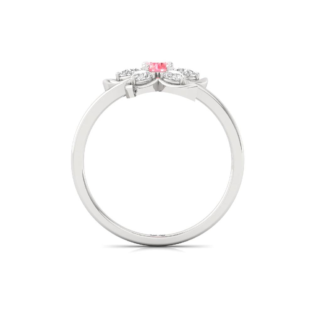 Signature Sparkle Round Cut , Pear Cut CVD Diamond Ring