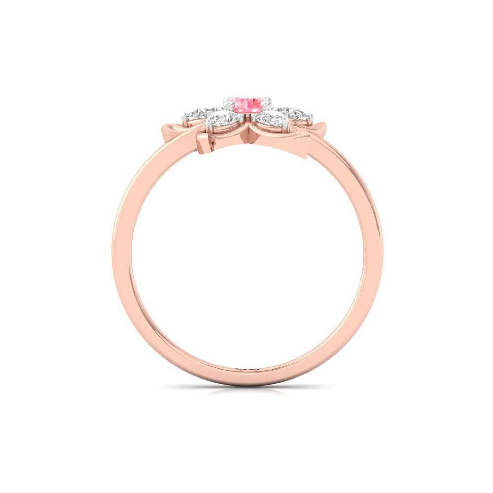 Signature Sparkle Round Cut , Pear Cut CVD Diamond Ring
