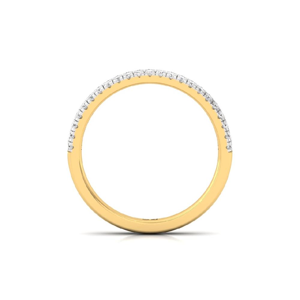 Eternal Grace Round Cut CVD-Lab Grown Diamond Sliver & Gold Ring