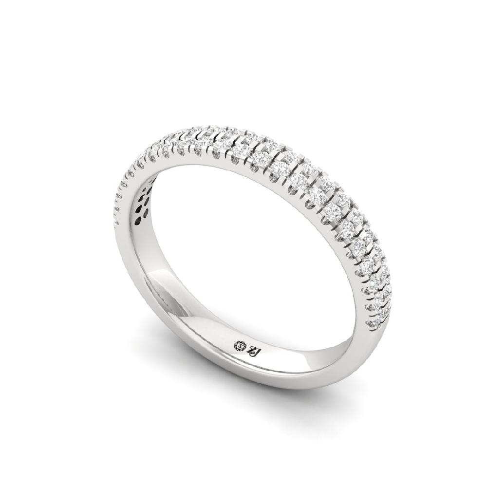 Eternal Grace Round Cut CVD-Lab Grown Diamond Sliver & Gold Ring