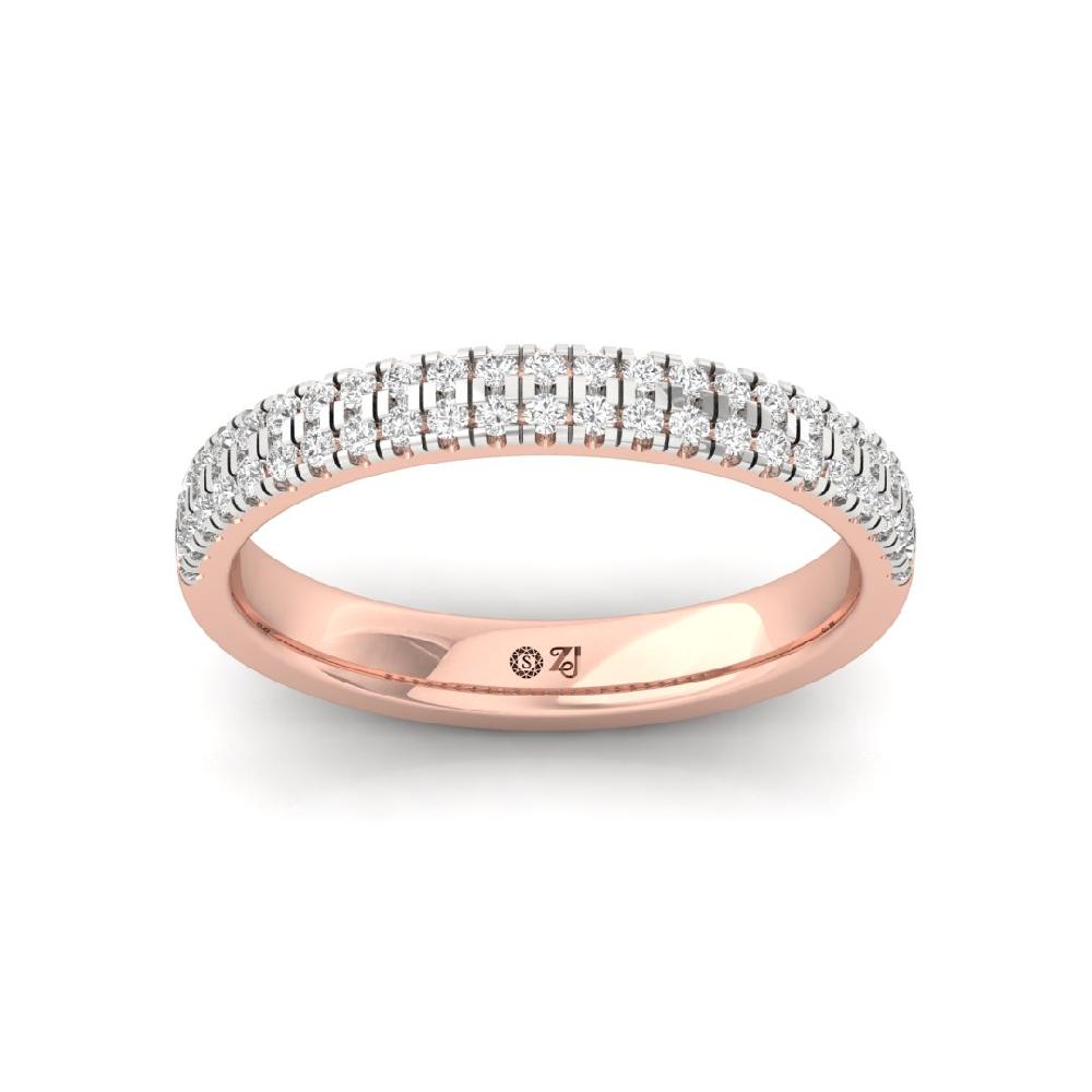 Eternal Grace Round Cut CVD-Lab Grown Diamond Sliver & Gold Ring