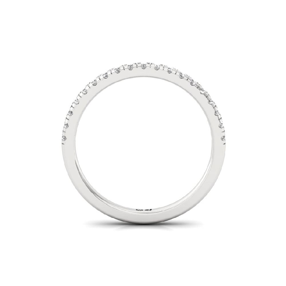 Radiance Royale Round Cut CVD-Lab grown Diamond Half Eternity Sliver & Gold Ring