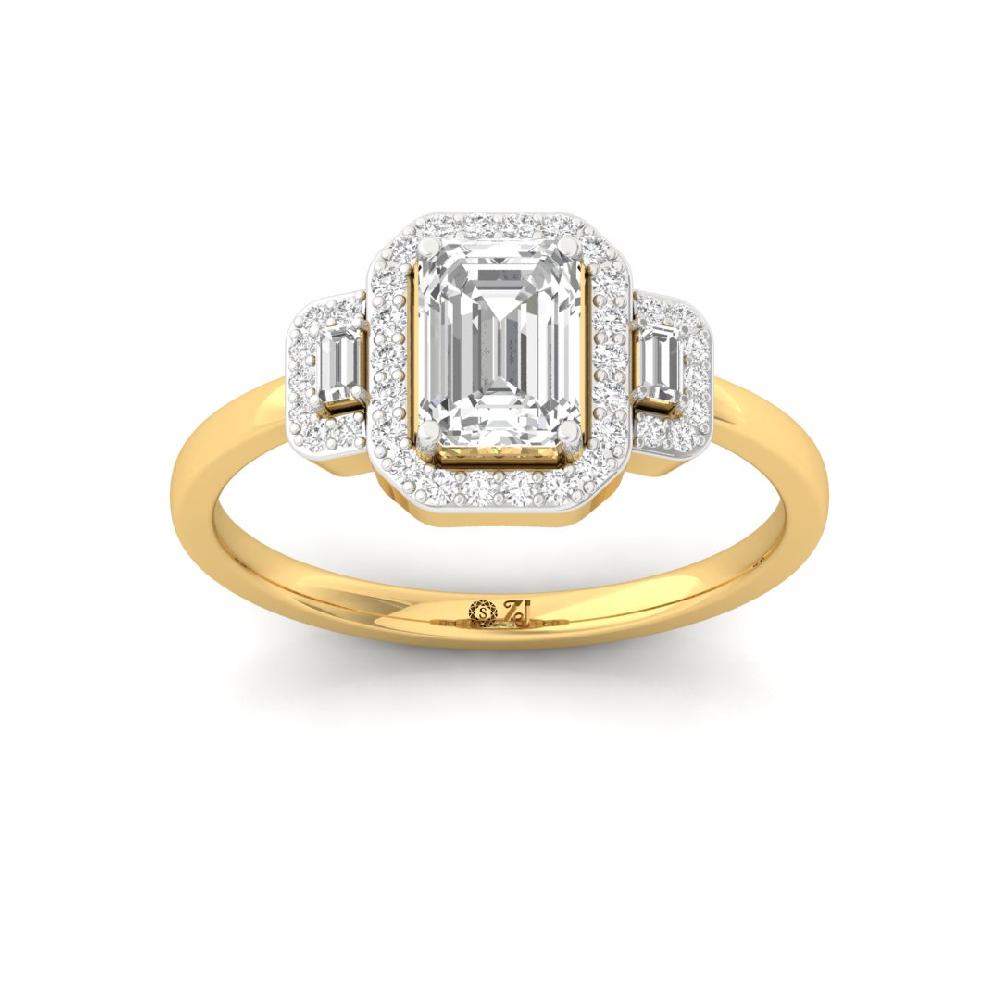 Eternal Bands Round Cut, Emerald Cut & Baguette Cut CVD Diamond Ring