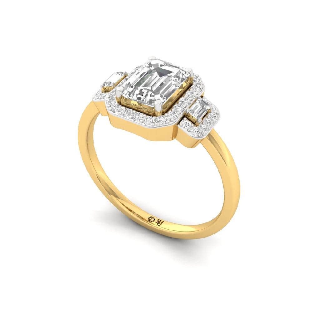 Eternal Bands Round Cut, Emerald Cut & Baguette Cut CVD Diamond Ring