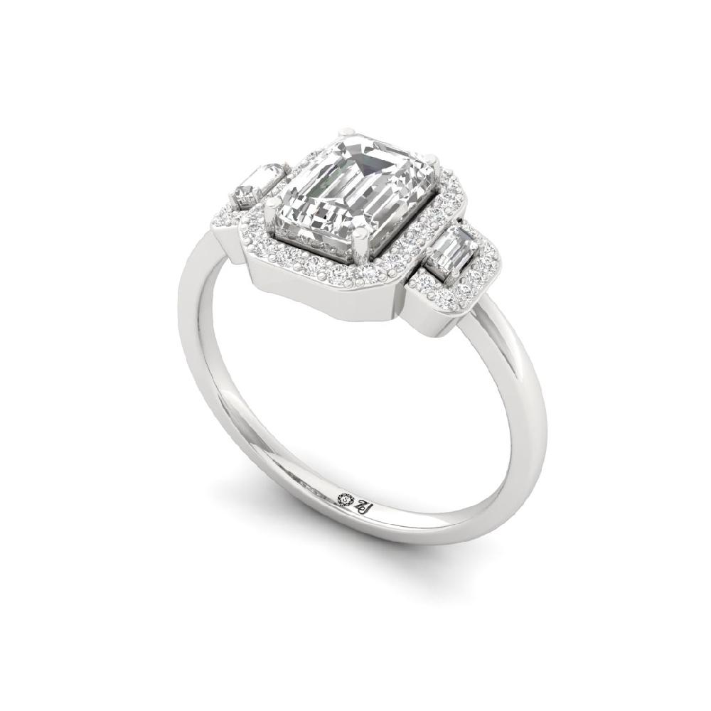 Eternal Bands Round Cut, Emerald Cut & Baguette Cut CVD Diamond Ring