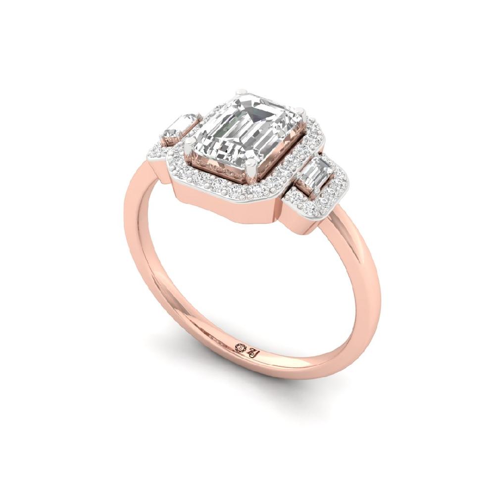 Eternal Bands Round Cut, Emerald Cut & Baguette Cut CVD Diamond Ring