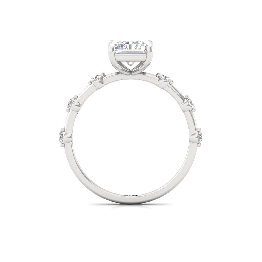 Timeless Sparkle Round Cut & Radiant Cut CVD Diamond Solitaire Ring