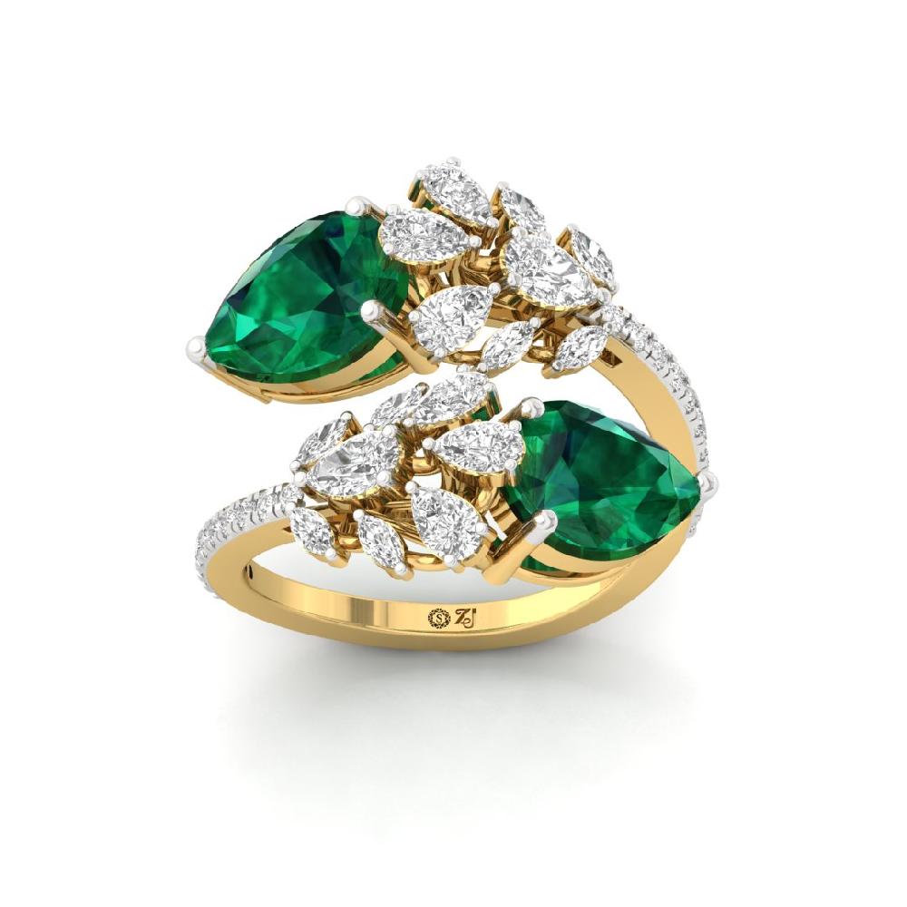 Round Cut, Pear Cut, Marquise Cut CVD-Lab grown Diamond Ring