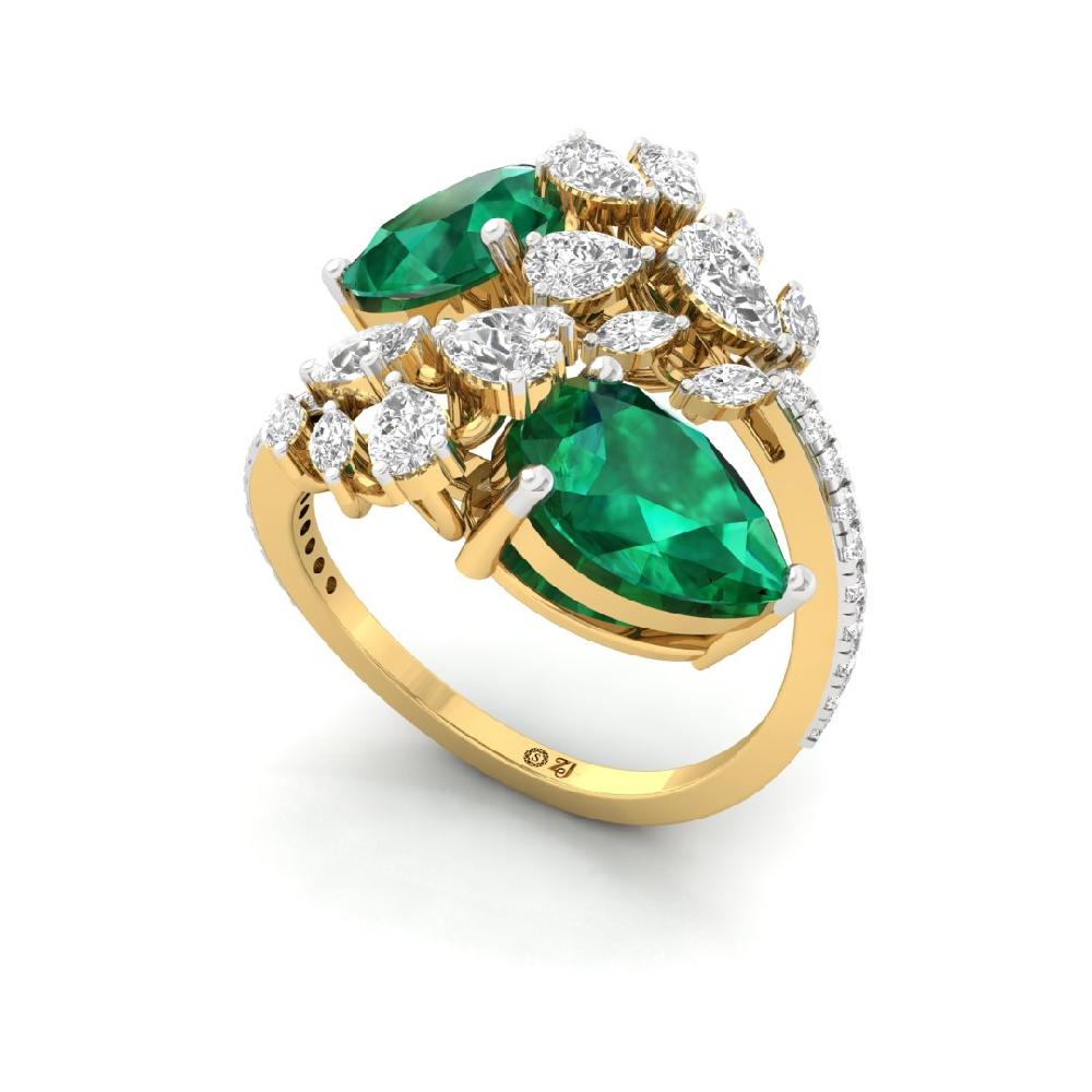 Round Cut, Pear Cut, Marquise Cut CVD-Lab grown Diamond Ring