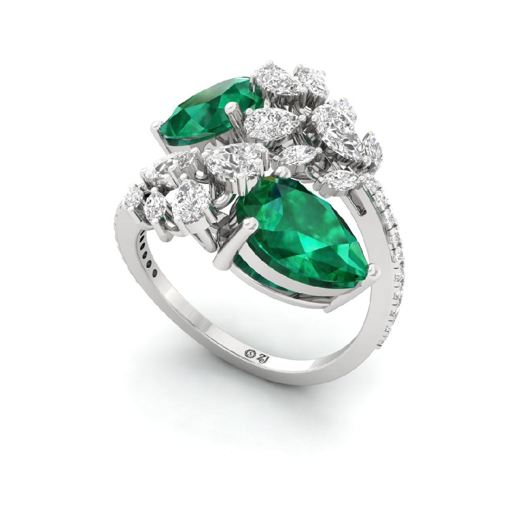 Round Cut, Pear Cut, Marquise Cut CVD-Lab grown Diamond Ring