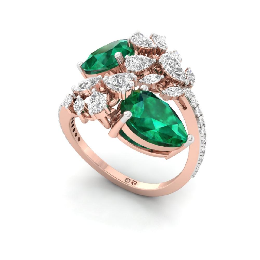 Round Cut, Pear Cut, Marquise Cut CVD-Lab grown Diamond Ring