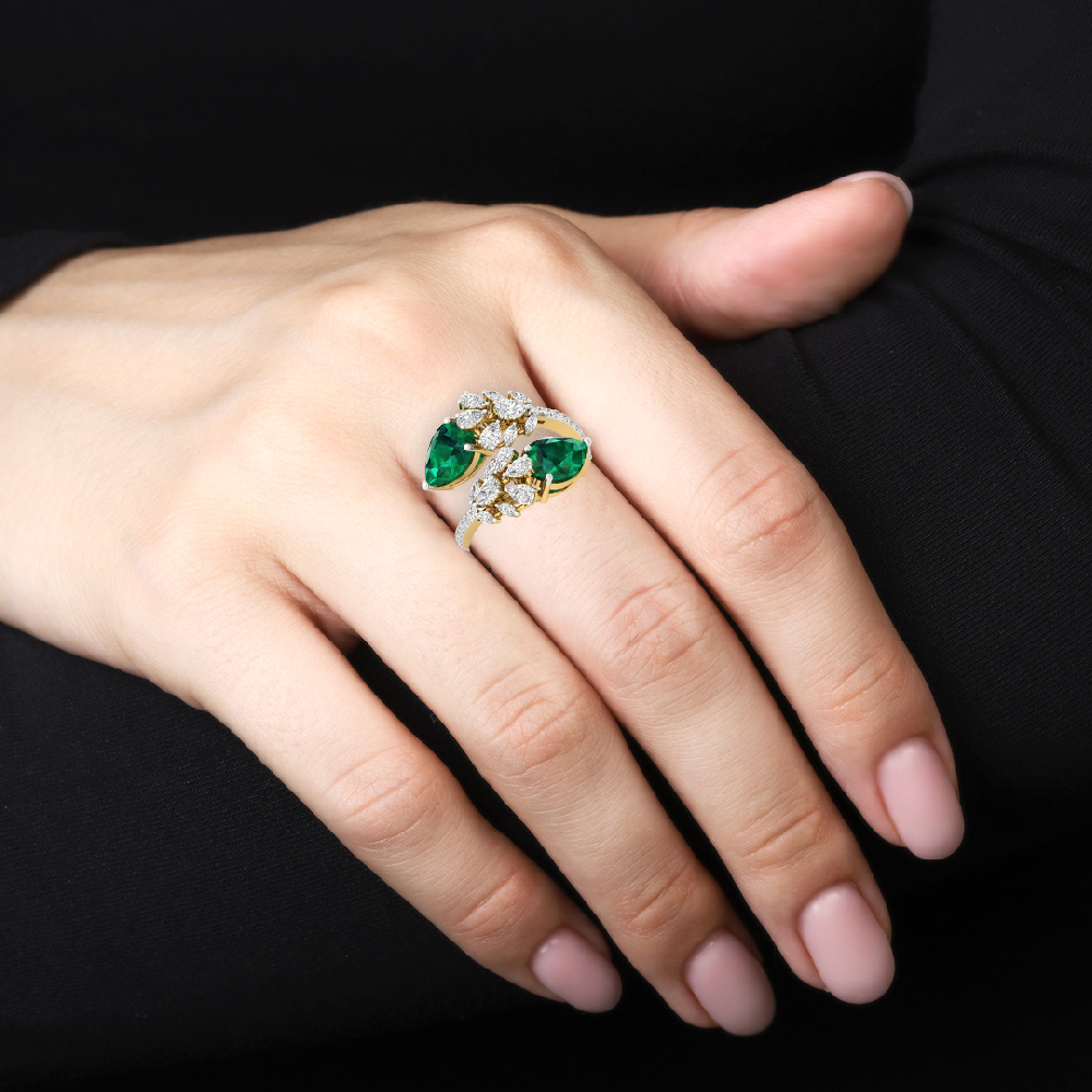 Round Cut, Pear Cut, Marquise Cut CVD-Lab grown Diamond Ring