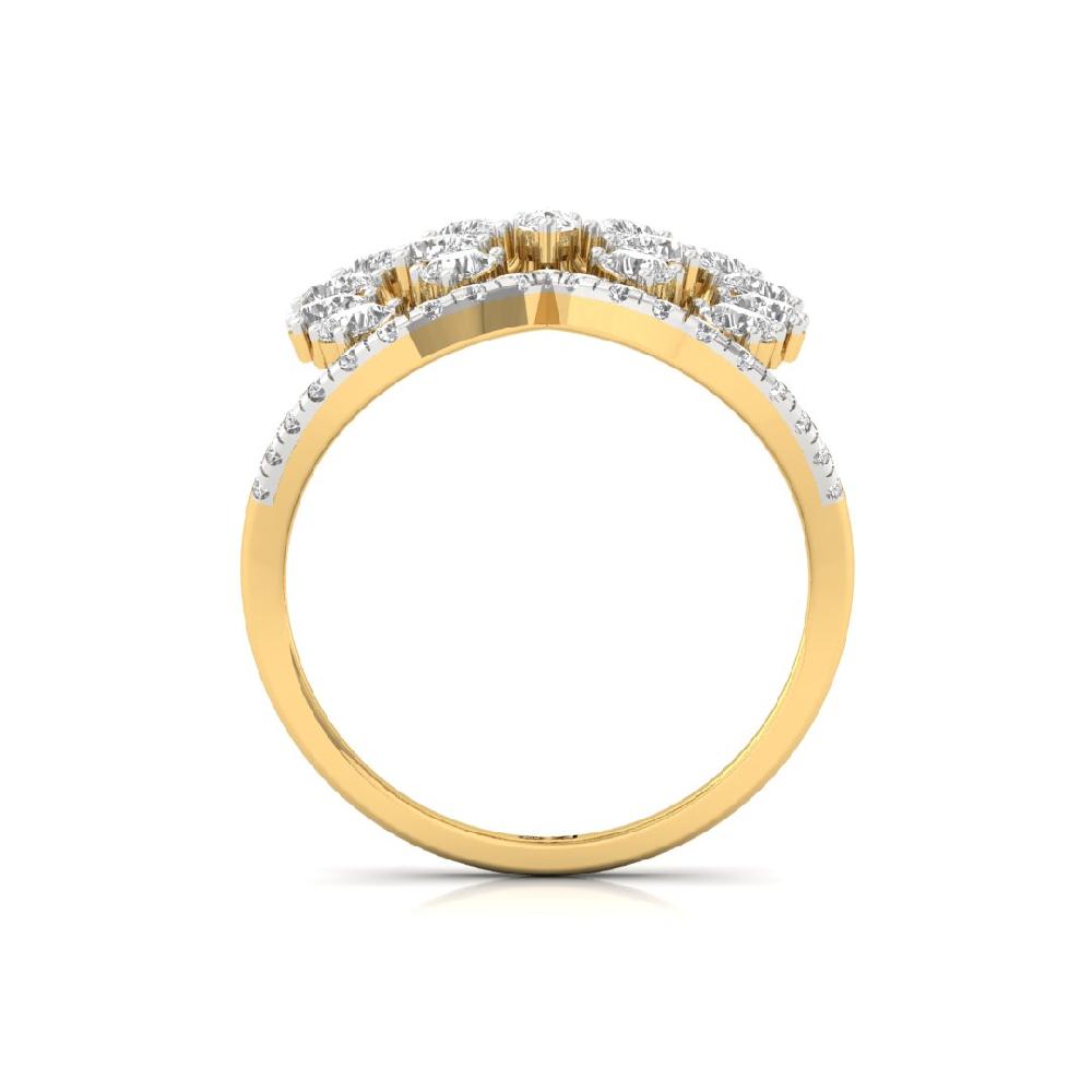 Fusion Round Cut & Pear Cut Lab grown Diamond Ring