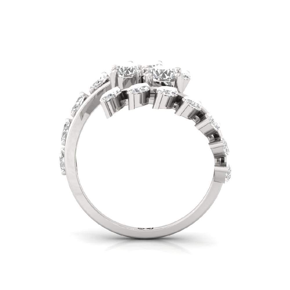 Aurora Gleam Round Cut, Marquise Cut CVD-Lab grown Diamond Ring
