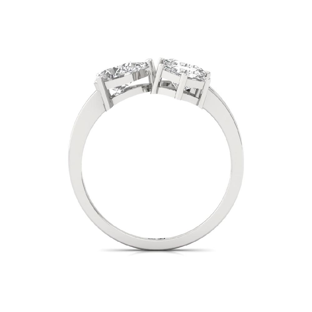 Timeless Three Stone Pear Cut & Princess Cut Elegance Diamond Ring