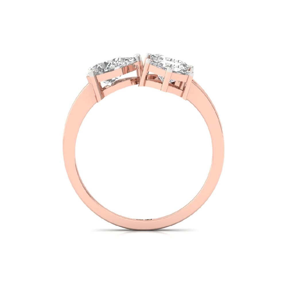 Timeless Three Stone Pear Cut & Princess Cut Elegance Diamond Ring