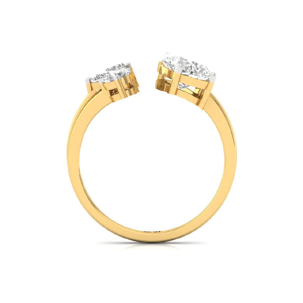 Aurora Gleam Pear Cut CVD-Lab grown Diamond Ring
