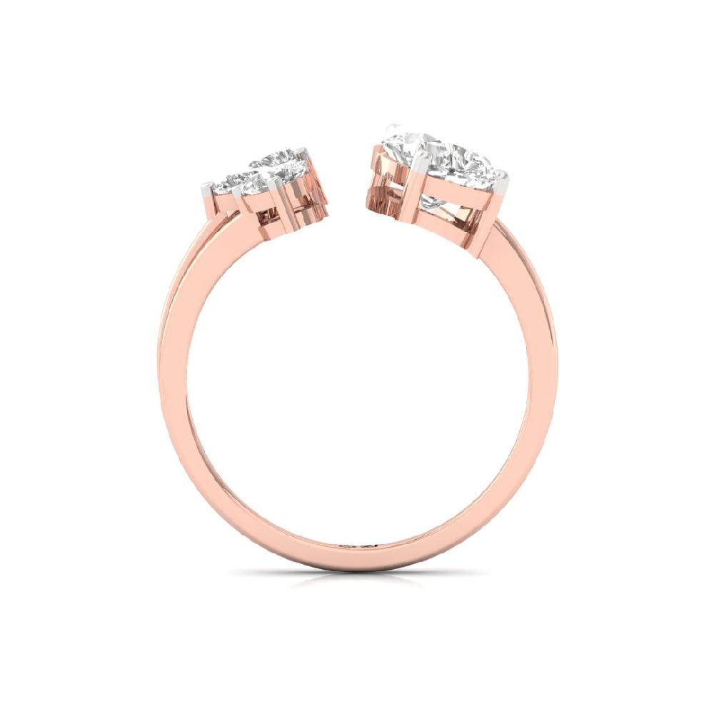 Aurora Gleam Pear Cut CVD-Lab grown Diamond Ring