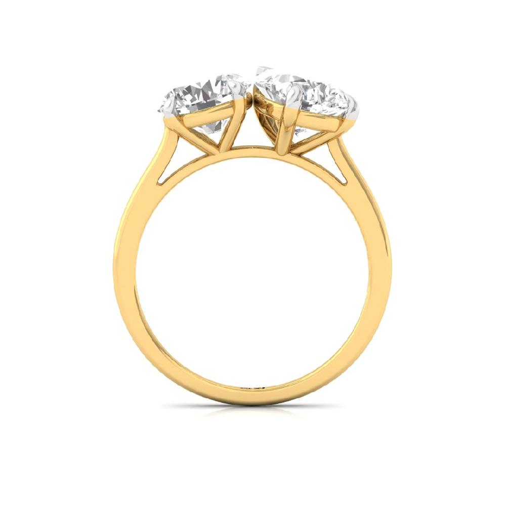 Majestic Round Cut, Pear Cut CVD-Lab Grown Diamond Ring