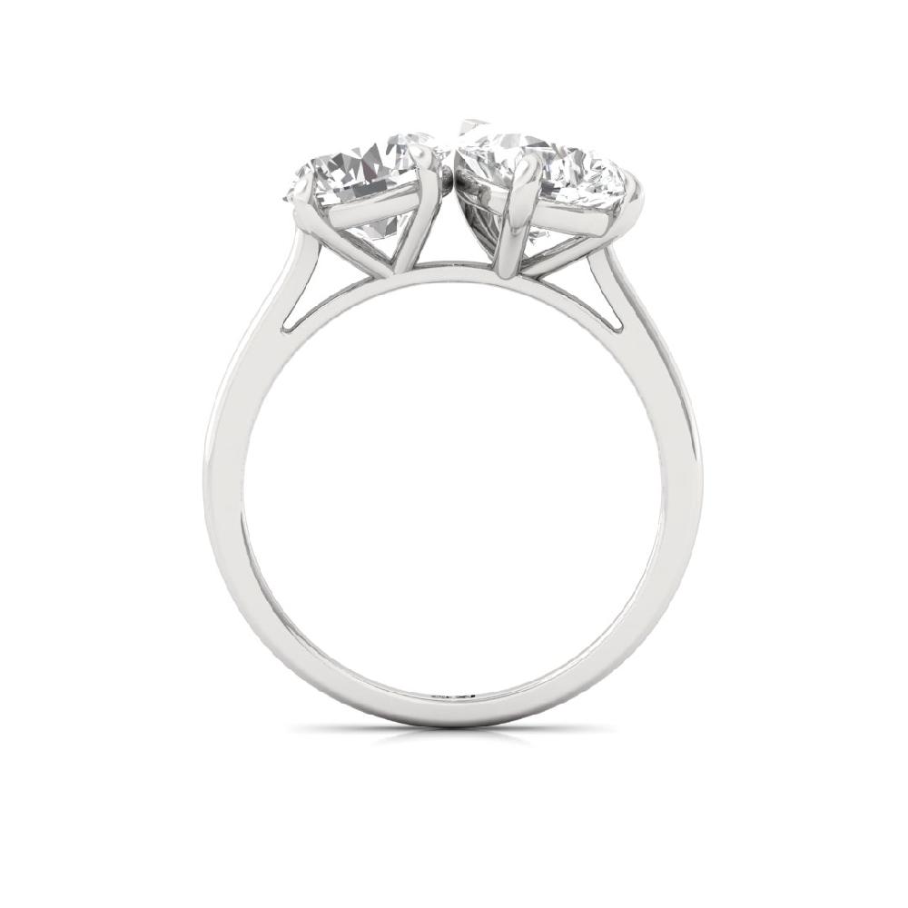 Majestic Round Cut, Pear Cut CVD-Lab Grown Diamond Ring