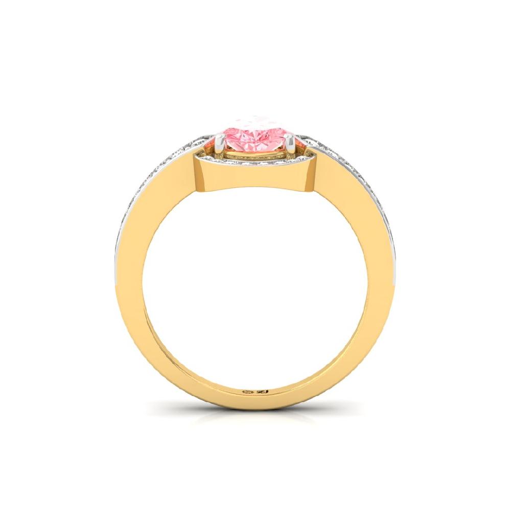 Celestial Round Cut, Pear Cut Radiance Halo Diamond Solitaire Ring