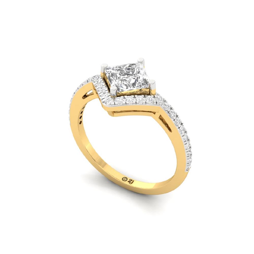 Celestial Brilliance Round Cut, Princess Cut Lab grown Diamond Solitaire Ring