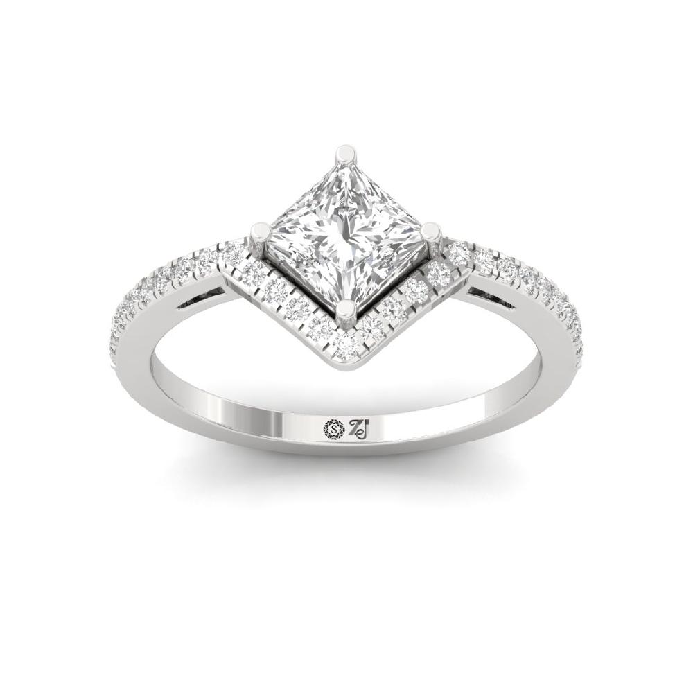 Celestial Brilliance Round Cut, Princess Cut Lab grown Diamond Solitaire Ring