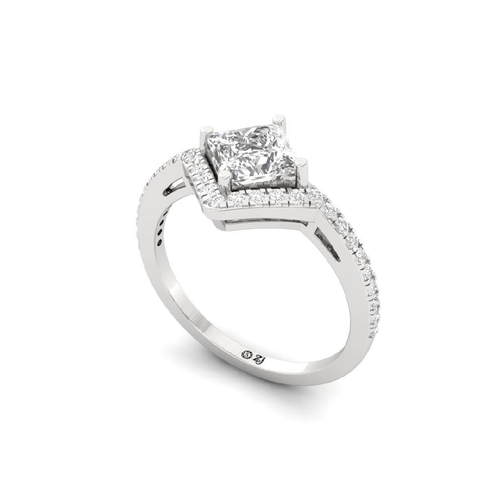Celestial Brilliance Round Cut, Princess Cut Lab grown Diamond Solitaire Ring