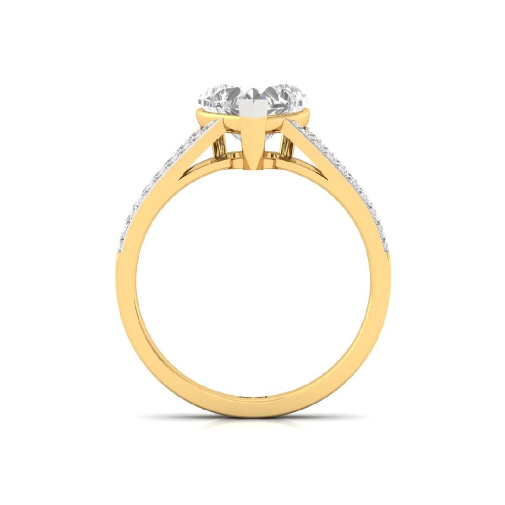 Serene Sparkle Round Cut, Heart Cut CVD-Lab Grown Diamond Ring