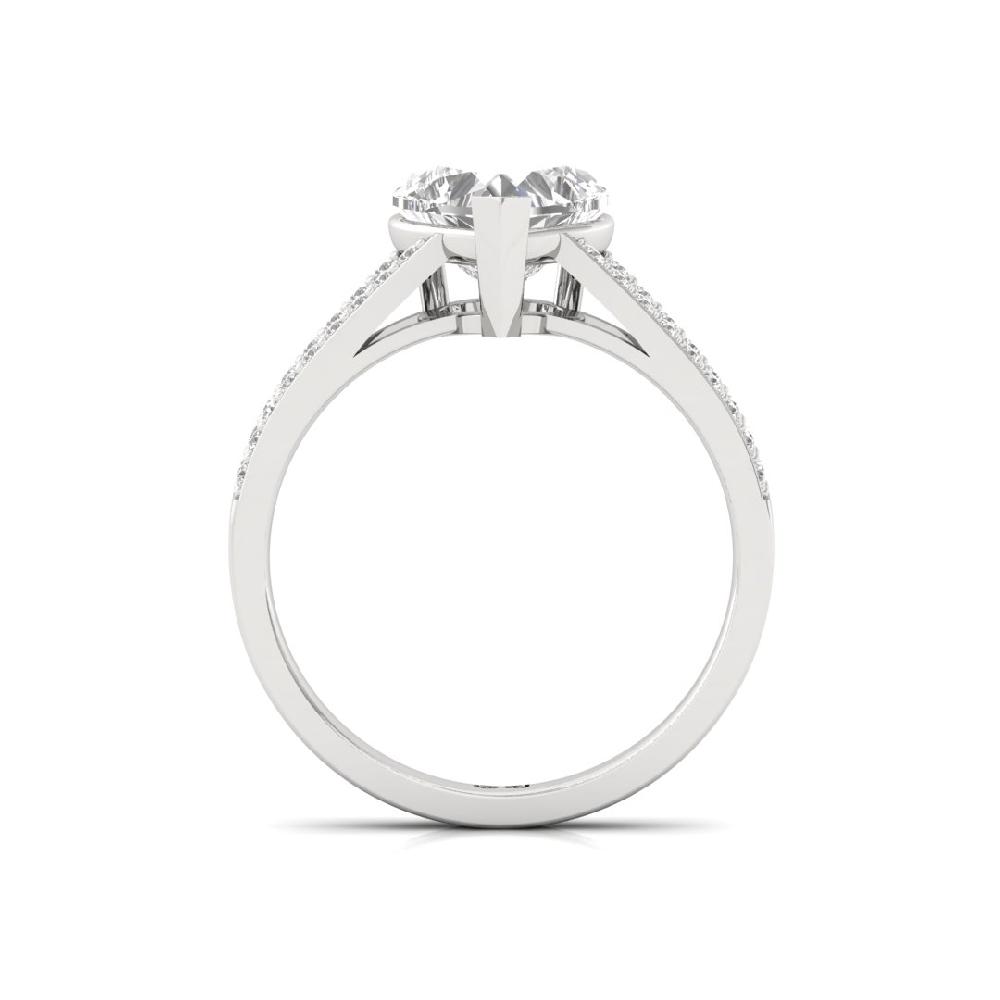 Serene Sparkle Round Cut, Heart Cut CVD-Lab Grown Diamond Ring