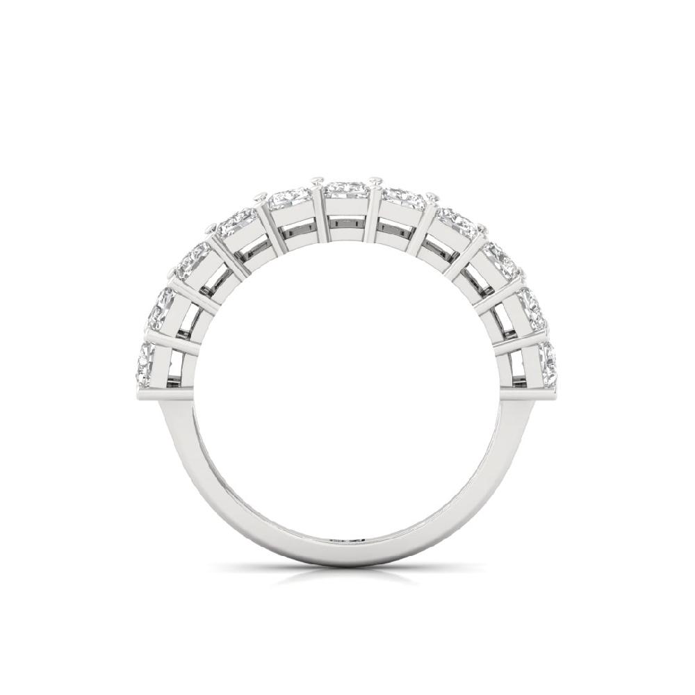 Radiant Lab Grown Diamond Half Eternity Sliver & Gold Ring