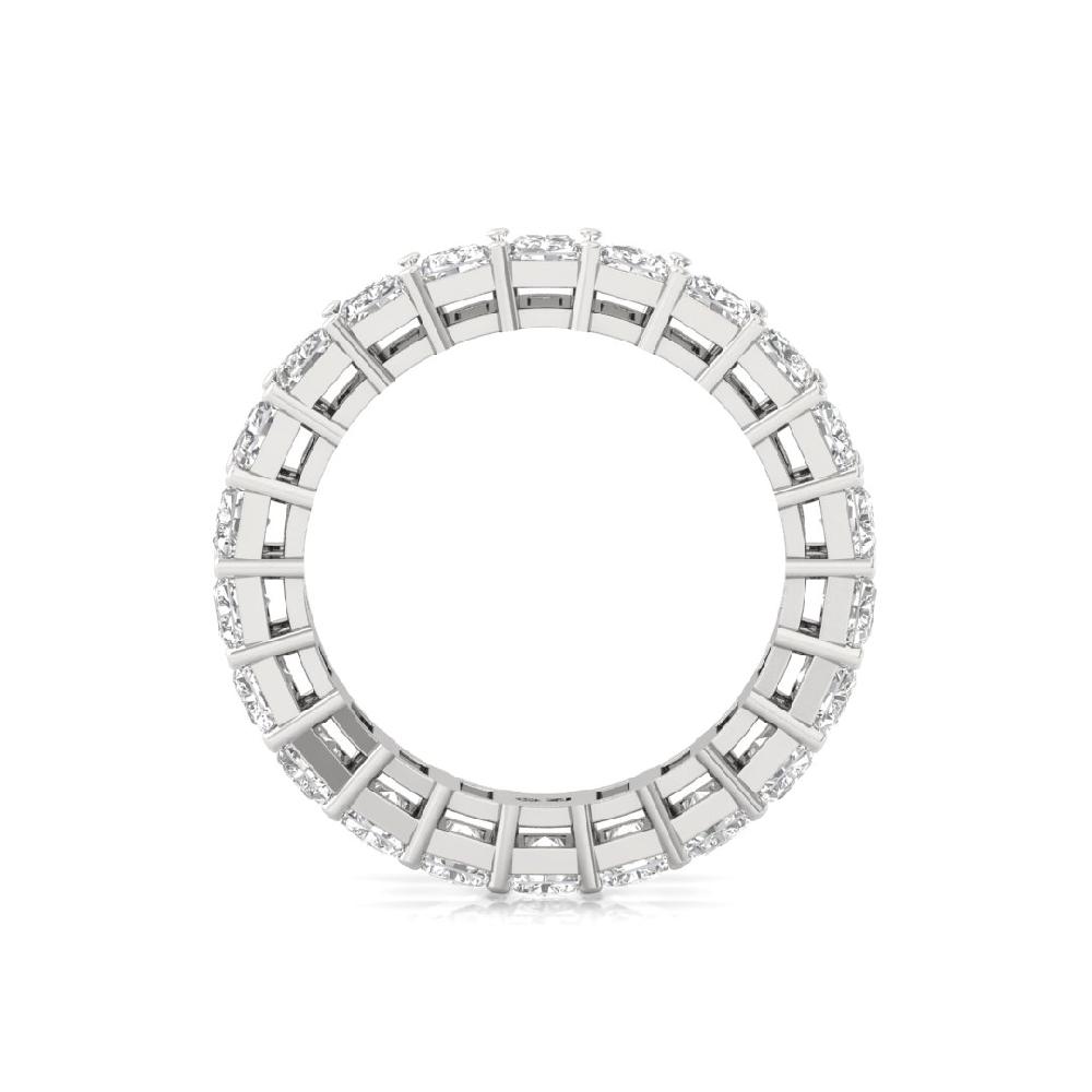 Radiant Cut Lab Grown Diamond Full Eternity Sliver & Gold Ring