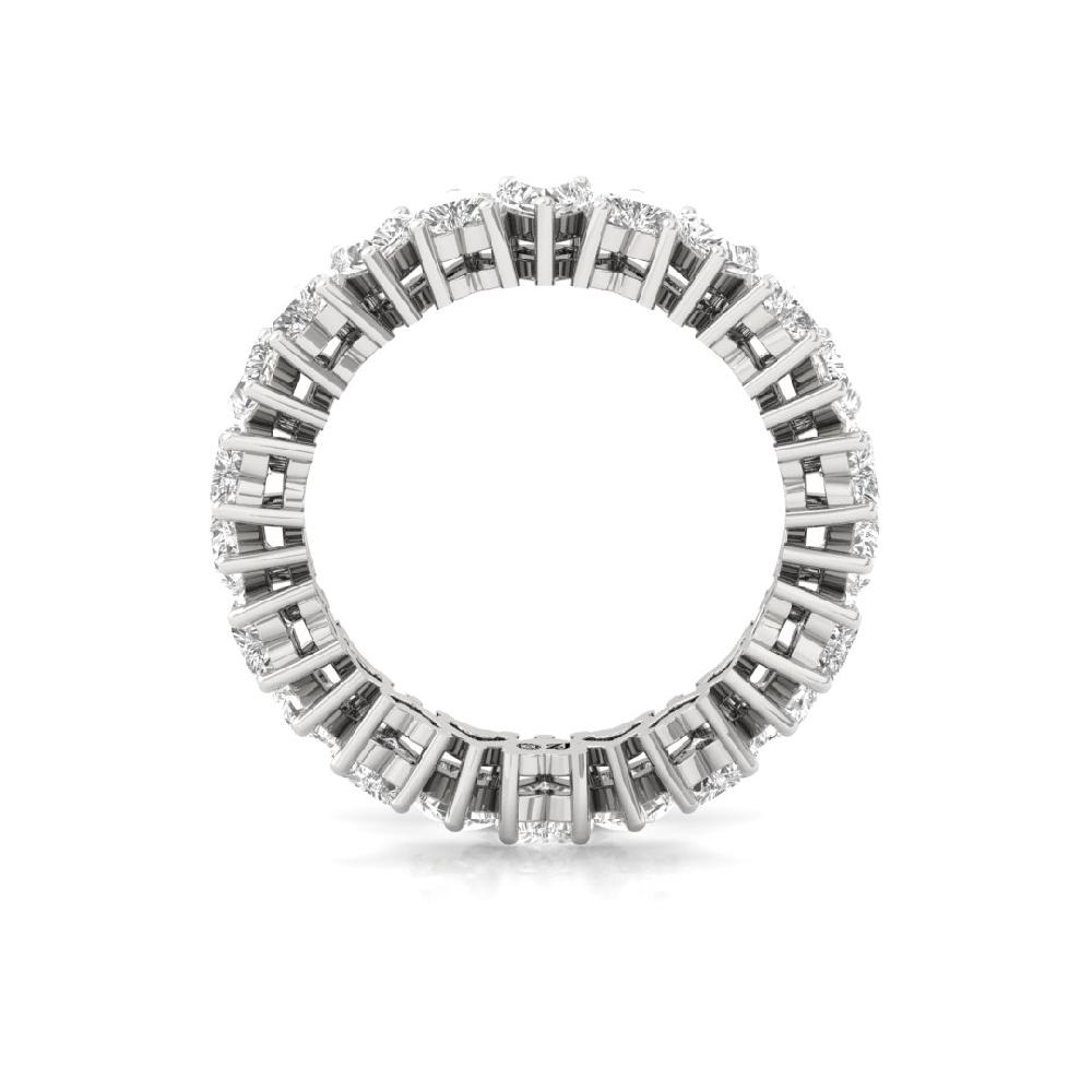 Heart Lab Grown Diamond Full Eternity Sliver & Gold Ring
