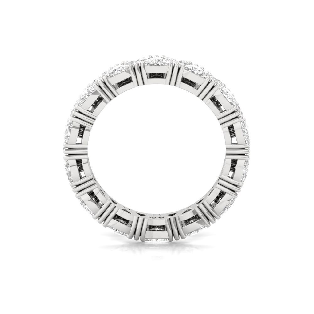 Trillion Cut Lab Grown Diamond Full Eternity Sliver & Gold Ring