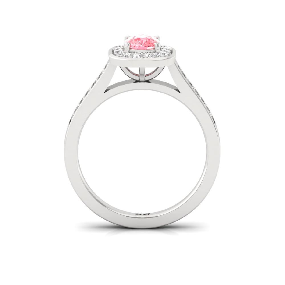 Round Cut, Cushion Cut Radiant Elegance Diamond Halo Solitaire Ring