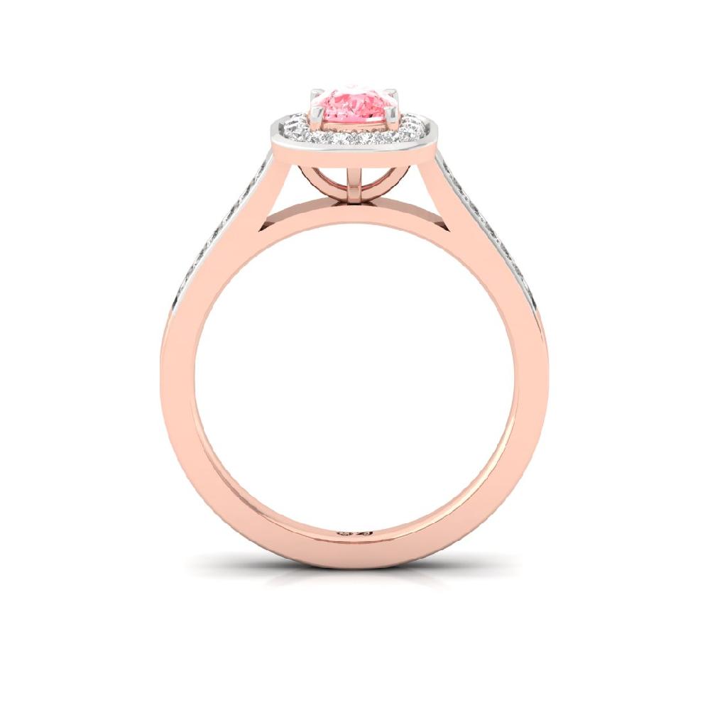 Round Cut, Cushion Cut Radiant Elegance Diamond Halo Solitaire Ring