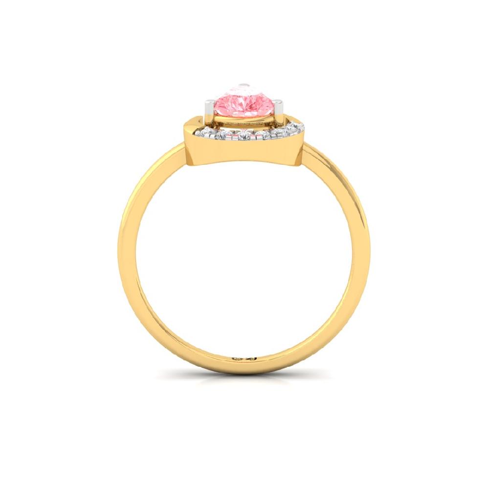 Refined Round Cut, Pear Cut Radiance Diamond Solitaire Ring