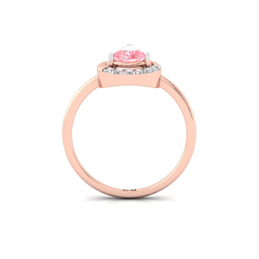Refined Round Cut, Pear Cut Radiance Diamond Solitaire Ring