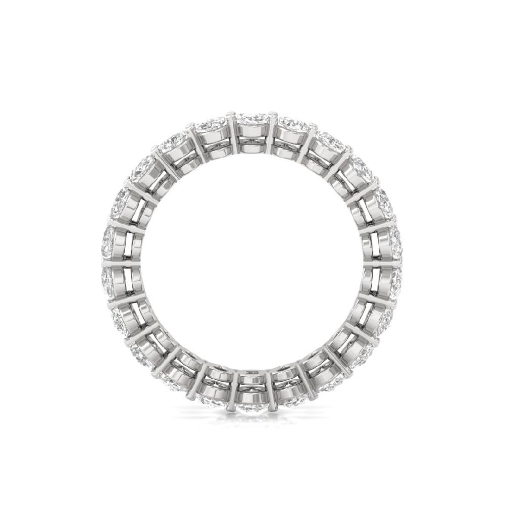 Oval Lab Grown Diamond Full eternity sliver & gold Ring