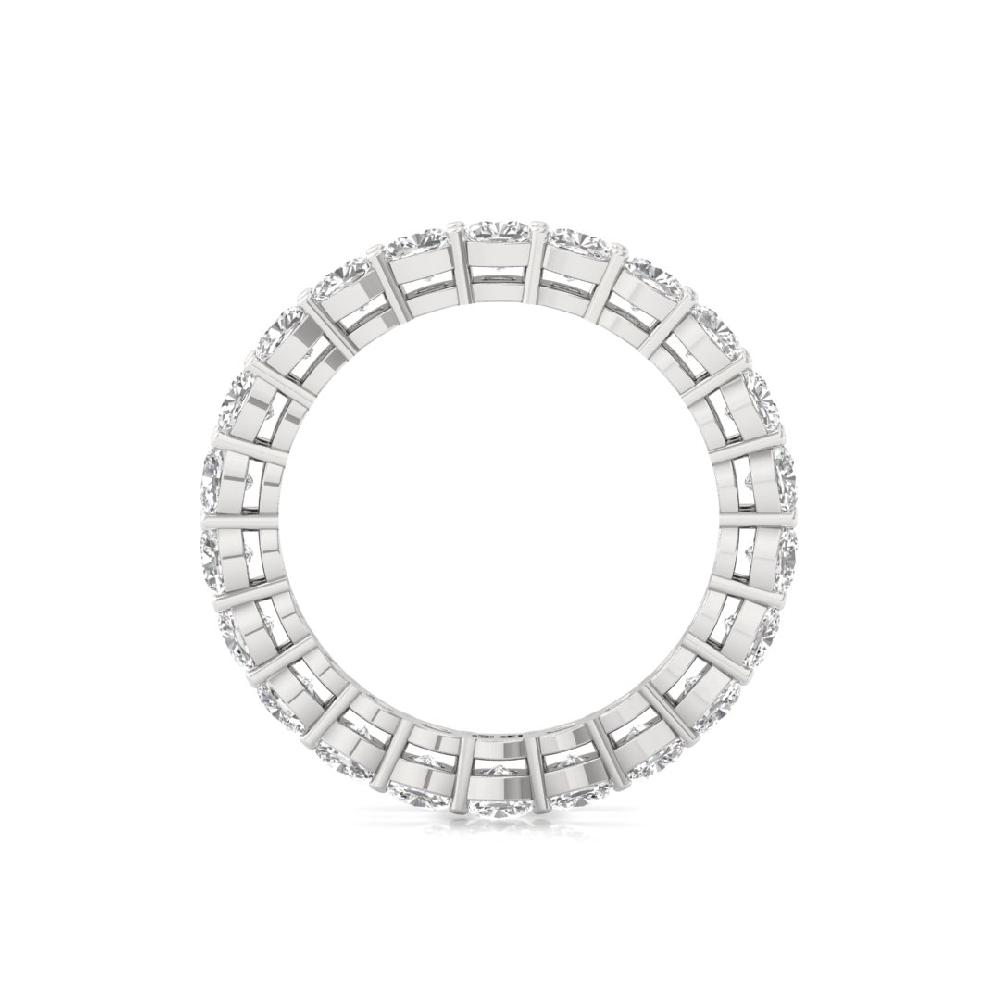 Cushion Lab Grown Diamond full eternity sliver & gold Ring