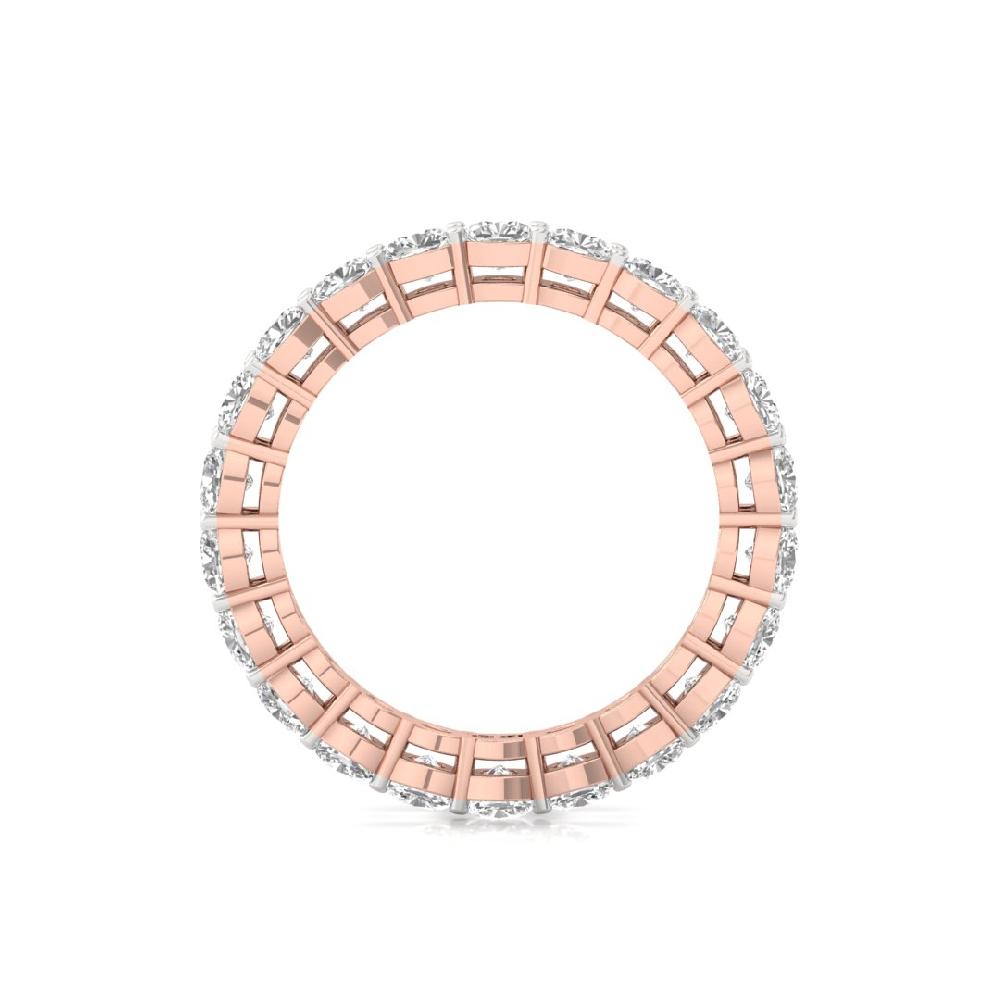 Cushion Lab Grown Diamond full eternity sliver & gold Ring