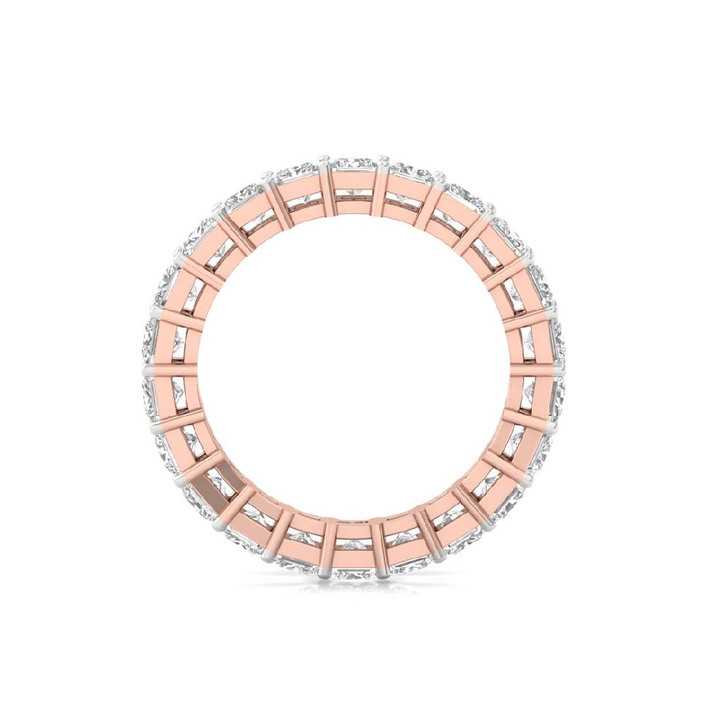 Princess Lab Grown Diamond Full Eternity Sliver & Gold Ring