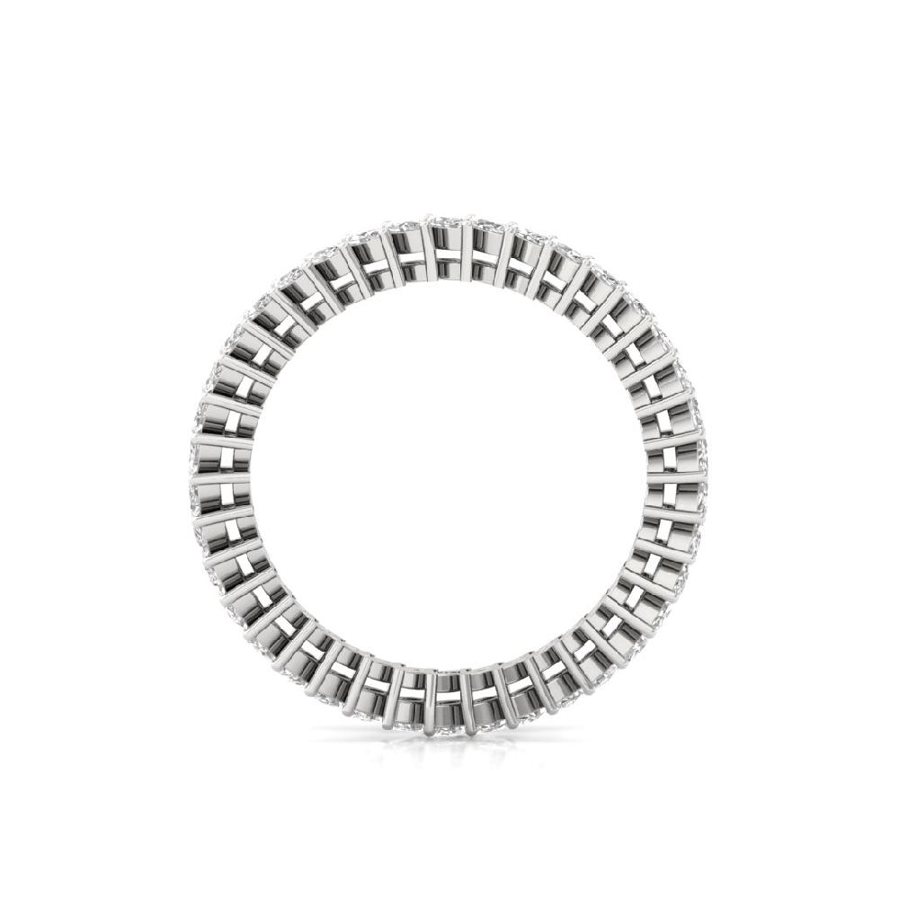 Marquise Cut Lab Grown Diamond Full Eternity Sliver & Gold Ring