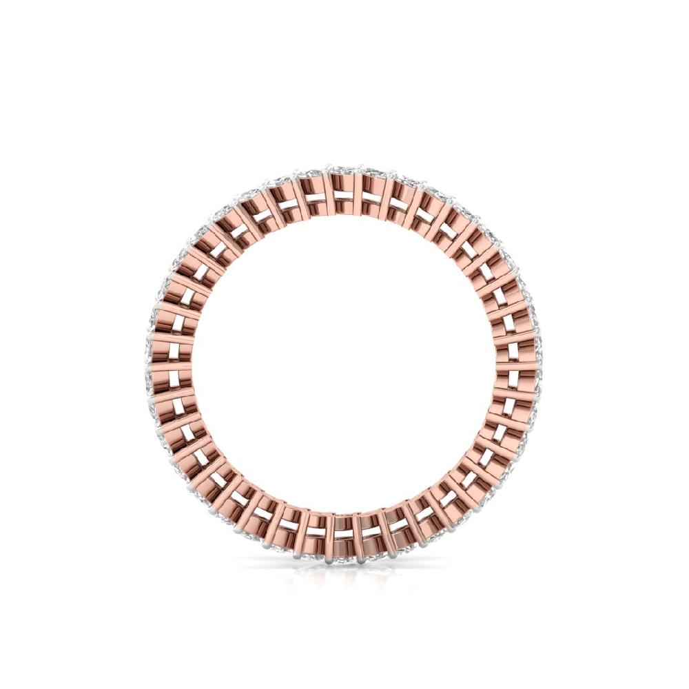 Marquise Cut Lab Grown Diamond Full Eternity Sliver & Gold Ring