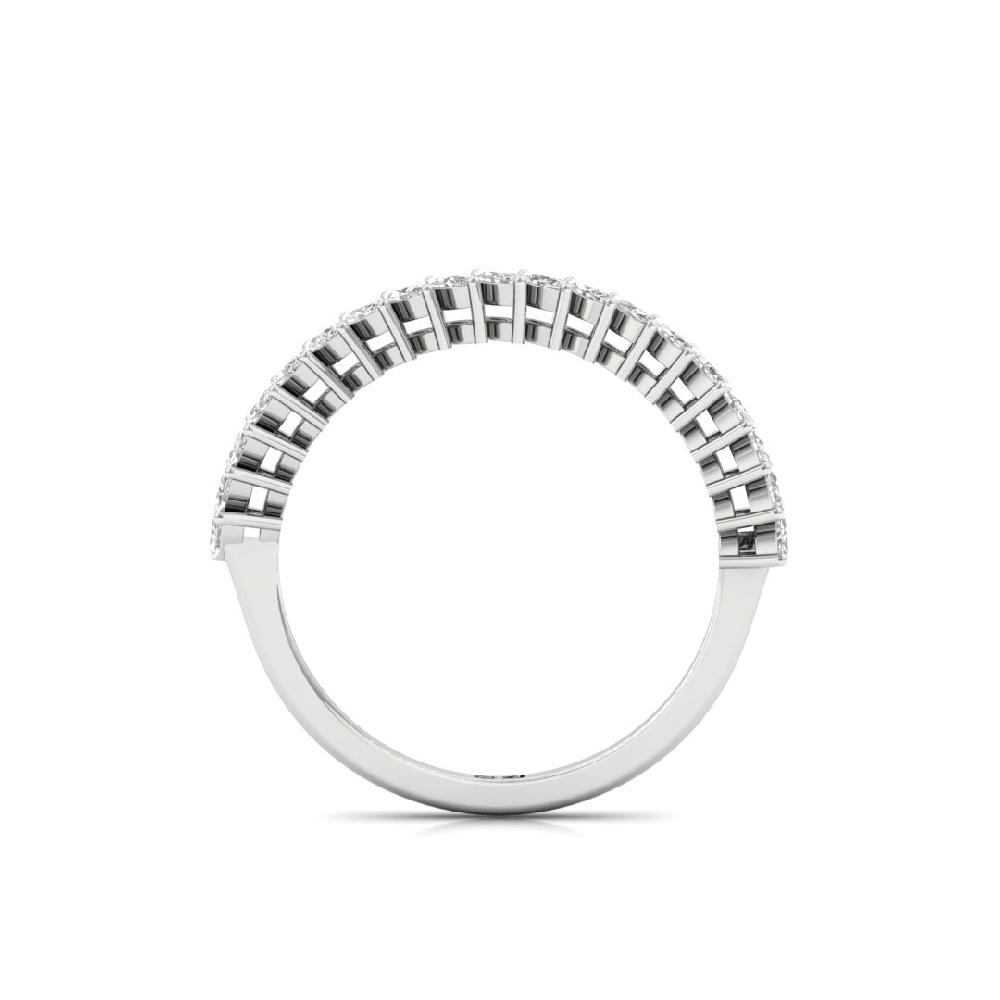 Marquise Lab Grown Diamond Half Eternity Sliver & Gold Ring