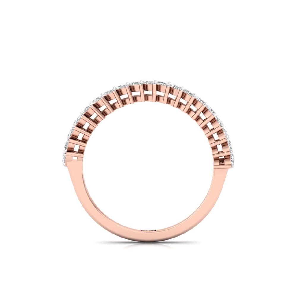 Marquise Lab Grown Diamond Half Eternity Sliver & Gold Ring