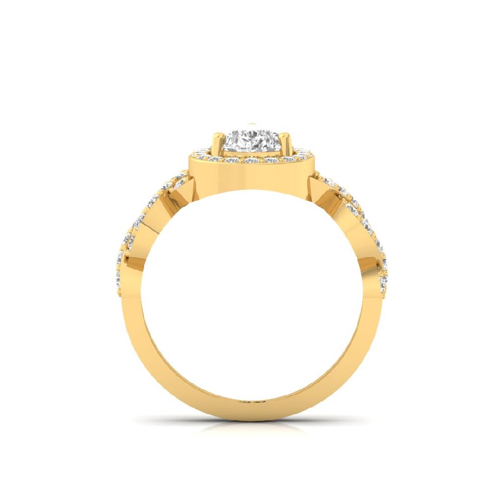 Pear-Shaped Solitaire Lab grown Diamond Ring