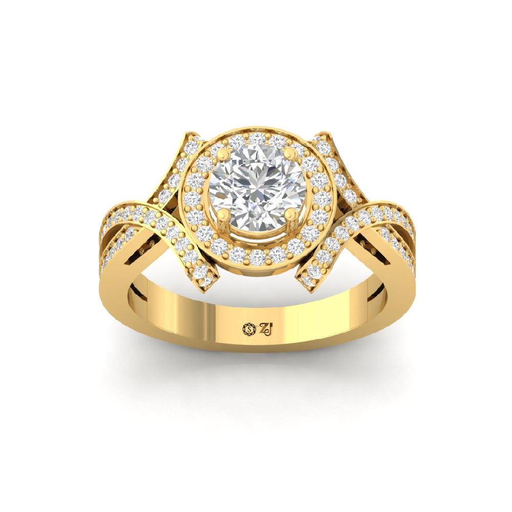 Wedding Rings Lab grown Diamond Halo 925 sliver Ring